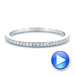 14k White Gold 14k White Gold Custom Diamond Wedding Band - Video -  102245 - Thumbnail