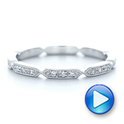  Platinum Platinum Custom Diamond Wedding Band - Video -  102259 - Thumbnail