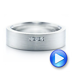  Platinum Platinum Custom Diamond Men's Wedding Band - Video -  102281 - Thumbnail