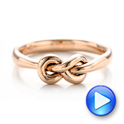  14K Gold Custom Infinity Knot Fashion Ring - Video -  102294 - Thumbnail