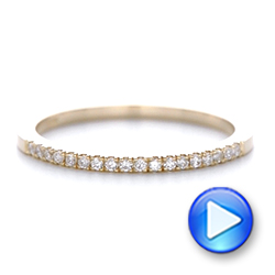 14k Rose Gold Custom Diamond Wedding Band - Video -  102295 - Thumbnail