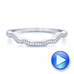 18k White Gold 18k White Gold Custom Diamond Wedding Band - Video -  102300 - Thumbnail