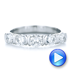 18k White Gold 18k White Gold Custom Diamond Wedding Band - Video -  102301 - Thumbnail