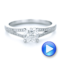  Platinum Custom Diamond Engagement Ring - Video -  102325 - Thumbnail