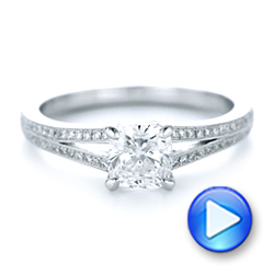 18k White Gold 18k White Gold Custom Diamond Engagement Ring - Video -  102325 - Thumbnail