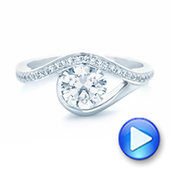  Platinum Platinum Wrapped Diamond Engagement Ring - Video -  102330 - Thumbnail