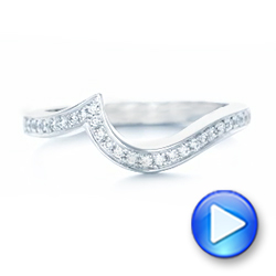 14k White Gold Diamond Wedding Band - Video -  102331 - Thumbnail