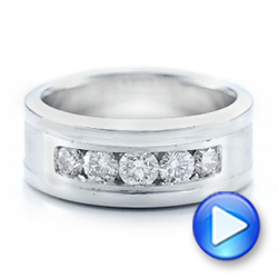 Custom Men's Diamond Wedding Band - Video -  102337 - Thumbnail
