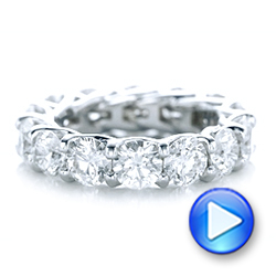 14k White Gold Custom Diamond Eternity Wedding Band - Video -  102342 - Thumbnail