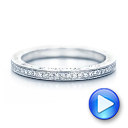  Platinum Custom Diamond Wedding Band - Video -  102350 - Thumbnail