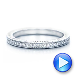 14k White Gold 14k White Gold Custom Diamond Wedding Band - Video -  102350 - Thumbnail