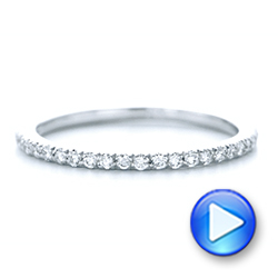 14k White Gold Custom Diamond Wedding Band - Video -  102351 - Thumbnail