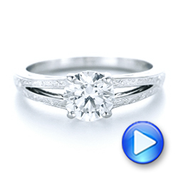  Platinum Custom Diamond And Pink Sapphire Engagement Ring - Video -  102355 - Thumbnail