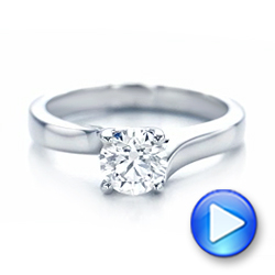 Custom Solitaire Diamond Engagement Ring - Video -  102356 - Thumbnail