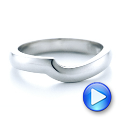 18k White Gold 18k White Gold Custom Wedding Band - Video -  102359 - Thumbnail