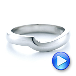 14k White Gold Custom Wedding Band - Video -  102359 - Thumbnail