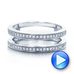 18k White Gold 18k White Gold Custom Diamond Wedding Band - Video -  102362 - Thumbnail