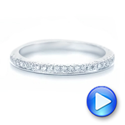 14k White Gold 14k White Gold Custom Diamond Wedding Band - Video -  102414 - Thumbnail