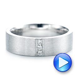  Platinum Platinum Custom Men's Diamond Wedding Band - Video -  102430 - Thumbnail