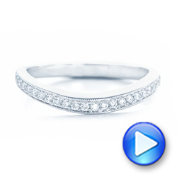 18k White Gold Custom Diamond Wedding Band - Video -  102446 - Thumbnail