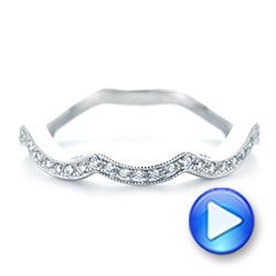 14k White Gold 14k White Gold Custom Diamond Wedding Band - Video -  102484 - Thumbnail