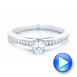  Platinum Platinum Custom Diamond Engagement Ring - Video -  102537 - Thumbnail