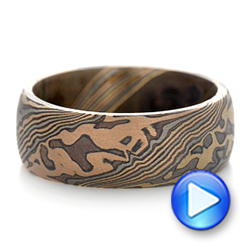 Men's Mokume Wedding Band - Video -  102539 - Thumbnail