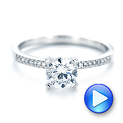 18k White Gold 18k White Gold Diamond Engagement Ring - Video -  102585 - Thumbnail