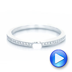 14k White Gold 14k White Gold Custom Diamond Wedding Band - Video -  102598 - Thumbnail