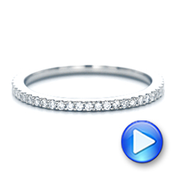 14k White Gold 14k White Gold Custom Diamond Wedding Band - Video -  102608 - Thumbnail