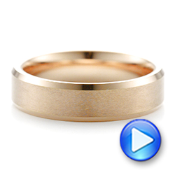 Rose Tungsten Beveled Edge Men's Wedding Band - Video -  102682 - Thumbnail