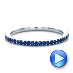  Platinum Custom Eternity Blue Sapphire Anniversary Band - Video -  102698 - Thumbnail