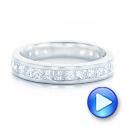  Platinum Custom Eternity Diamond Wedding Band - Video -  102734 - Thumbnail