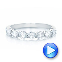 14k White Gold 14k White Gold Custom Diamond Wedding Band - Video -  102746 - Thumbnail