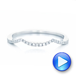 18k White Gold 18k White Gold Custom Diamond Wedding Band - Video -  102753 - Thumbnail