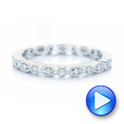 18k White Gold Custom Eternity Diamond Wedding Band - Video -  102754 - Thumbnail