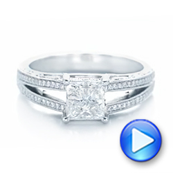 Custom Diamond Engagement Ring - Video -  102756 - Thumbnail