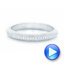  Platinum Custom Diamond Wedding Band - Video -  102768 - Thumbnail