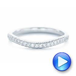 18k White Gold 18k White Gold Custom Diamond Wedding Band - Video -  102773 - Thumbnail