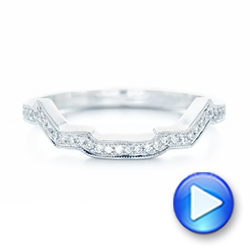 14k White Gold 14k White Gold Custom Diamond Wedding Band - Video -  102784 - Thumbnail