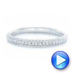 14k White Gold 14k White Gold Custom Diamond Eternity Wedding Band - Video -  102817 - Thumbnail