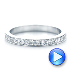 18k White Gold 18k White Gold Diamond Eternity Wedding Band - Video -  102819 - Thumbnail