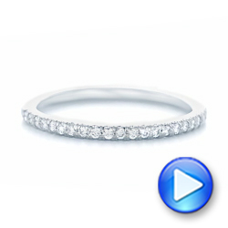 18k White Gold 18k White Gold Diamond Wedding Band - Video -  102822 - Thumbnail