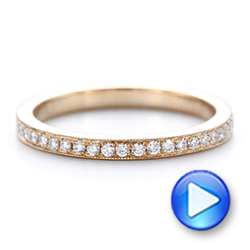 14k Rose Gold Diamond Eternity Wedding Band - Video -  102824 - Thumbnail