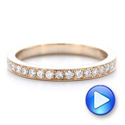 18k Rose Gold 18k Rose Gold Diamond Eternity Wedding Band - Video -  102826 - Thumbnail
