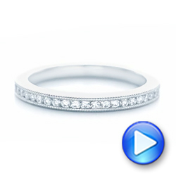 14k White Gold 14k White Gold Custom Diamond Wedding Band - Video -  102832 - Thumbnail