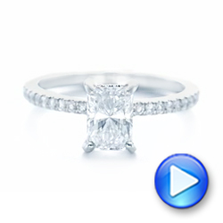  Platinum Platinum Custom Diamond Engagement Ring - Video -  102856 - Thumbnail