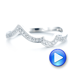 18k White Gold 18k White Gold Custom Matching Diamond Wedding Band - Video -  102867 - Thumbnail