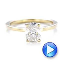 14k Yellow Gold 14k Yellow Gold Custom Solitaire Diamond Engagement Ring - Video -  102876 - Thumbnail