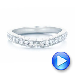  Platinum Custom Diamond Wedding Band - Video -  102887 - Thumbnail